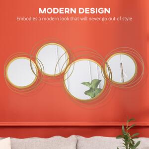 HOMCOM Decoratiune de perete din metal Decor oglinda decorativa moderna Sculpturi de perete | AOSOM RO