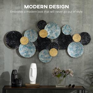 HOMCOM Decoratiune de perete 3D modern cerc agatat sculpturi de perete decor pentru sufragerie dormitor | AOSOM RO