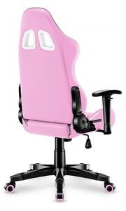 Scaun de gaming roz pentru adolescenți