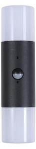 Searchlight Lampă de exterior Cannes, înălțime 30 cm, alb-negru, 2 becuri, cu senzor, Negru, Aluminiu, Modern