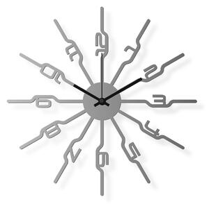 Ceas de perete de dimensiuni medii, din oțel inoxidabil 40x40 cm - Numere | DSGN