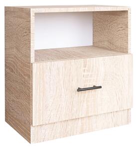 Noptiera Dana H40 cm x L30 cm x A40cm, Culoare Stejar Sonoma, Pal 18mm