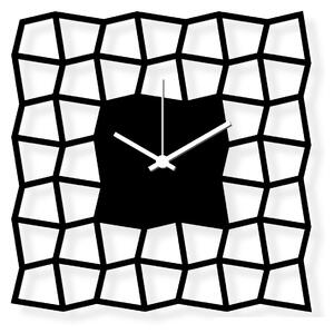 Ceas de perete de dimensiuni medii, sticlă acrilică neagră 28x28 cm - NeoKubist | DSGN