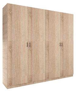 Dulap cu 4 usi H200 x L160 x A52cm, Culoare Stejar Sonoma, Material PAL 18mm