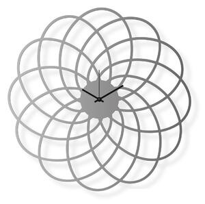 Ceas de perete de dimensiuni medii, din oțel inoxidabil 40x40 cm - Floare | DSGN