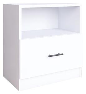 Noptiera Dana H40 cm x L50 cm x A40cm, Culoare Alb, Pal 18mm