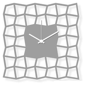 Ceas de perete de dimensiuni medii, sticlă acrilică gri 28x28 cm - NeoKubist | DSGN