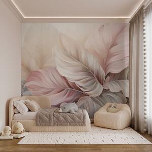 Tapet Frunziș tropical cu culori strălucitoare, Fototapet 3D, Fototapet 3D Flori, w03597 : Uwalls.ro