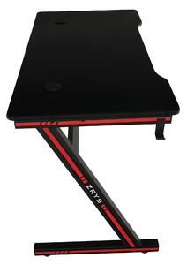 KONDELA Masă de joc / masă pentru computer, negru / roşu, MACKENZIE 120cm