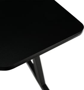 KONDELA Masă de joc / masă pentru computer, neagră / roşie, MACKENZIE 140cm