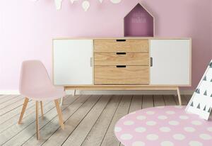 Scaun pentru copii SHOLI, 30x55,5x35, roz/buk
