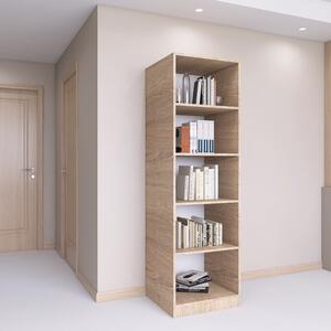 Biblioteca cu 4 rafturi , H200 x A30 x L40 cm, Culoare Sonoma, Pal 18mm