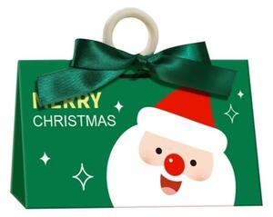 Punga cadou de Craciun MERRY CHRISTMAS 17x10x8,5 cm, verde