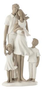 Figurina Couple With 3 Children A, Rasina, Alb Bej, 21x8.5x24.5 cm