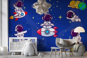Fototapet Desen animat astronaut în spațiu, Fototapet spațiu cosmic, Fototapet populare, w03682 - Tapeko.ro