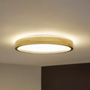 OSRAM Plafonieră LED ORBIS MARIANO lemn/negru Ø 51 cm dimabil, reglabil, Lemn, Camera de zi / sufragerie, Metal, Modern