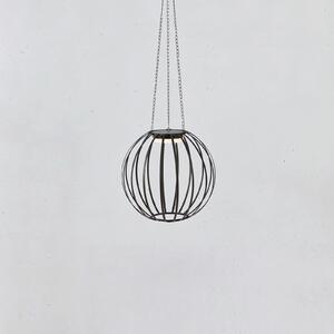Markslöjd Lampă suspendată LED solară Kivo, Ø 37 cm, negru, IP44, dimabil., reglabil, Negru, Metal, Scandinavă