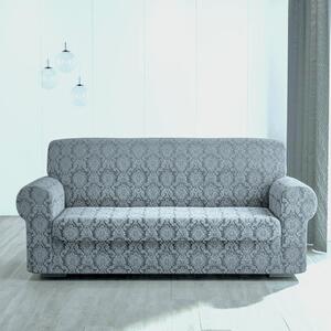 Husa elastica pentru canapea 3 locuri, fara volanas, model Jacquard, Gri