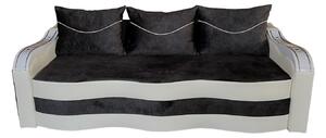 Canapea Extensibila Simona, 225x74x100 Cm, Gri, Crem