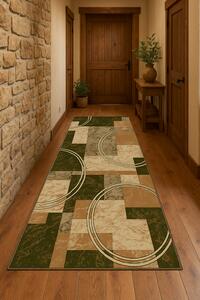 Traversa Hol, Model 15001 310, Festonata Latime 60 cm, Verde 60 x 400