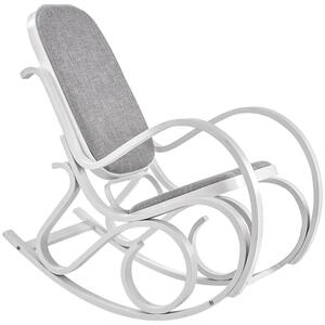 Balansoar MAX BIS PLUS, lemn curbat/stofa clasica gri/alb, 52x90x95 cm