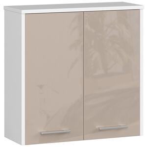Dulap de baie suspendat Farid TYP5 (Alb + cappuccino lucios). Promo -20%. 1069887