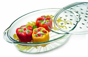 Vas oval de copt Simax Fashion, din sticlă3,5 l