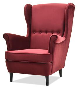 Fotoliu cu urechi Margis (bordo + negru). Promo -17%. 1136025