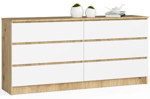 Comodă Koa III (stejar artisan + alb). Promo -12%. 1070730