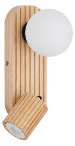 Brilagi - Aplică de perete cu spot MODERN WOOD 1xG9/5W/230V+1xGU10/8W lemn