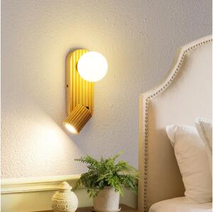Brilagi - Aplică de perete cu spot MODERN WOOD 1xG9/5W/230V+1xGU10/8W lemn