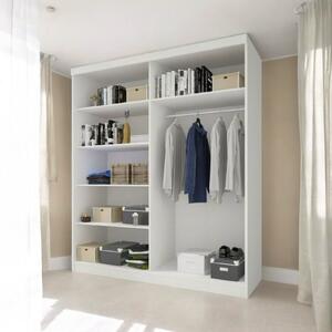 Dressing Cami, 120x60x200cm, cu oglinda, Alb, Pal 18 mm