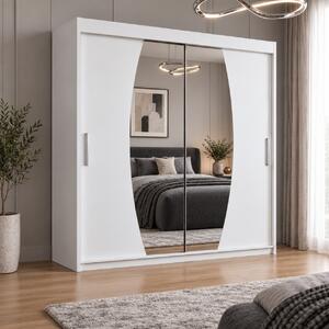 Dressing Cami, 180x60x200cm, cu oglinda, Alb, Pal 18 mm