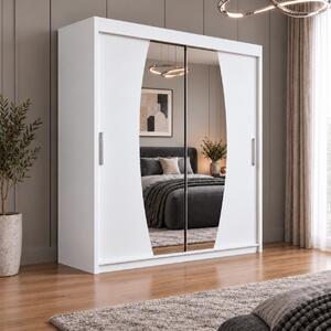 Dressing Cami, 140x60x200cm, cu oglinda, Alb, Pal 18 mm