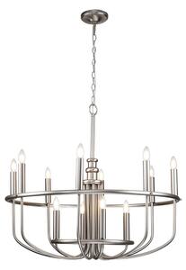 Kichler KL-CAPITOL-HILL12-BN - Lustru CAPITOL HILL pe lanț, 12xE14/40W/230V, crom