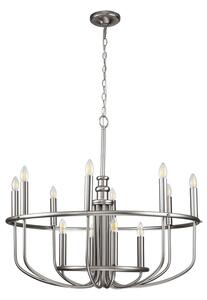 Kichler KL-CAPITOL-HILL12-BN - Lustru CAPITOL HILL pe lanț, 12xE14/40W/230V, crom