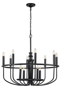 Kichler KL-CAPITOL-HILL12-BLK-Candelabru pe lanț CAPITOL HILL 12xE14/40W/230V negru