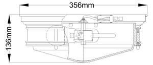 Plafonieră de baie HADLEY Hinkley HK-HADLEY-F-OZ, 3x E27/40W/230V, IP44, bronz