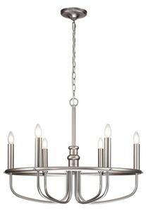 Kichler KL-CAPITOL-HILL6-BN – Lustru suspendat pe lanț CAPITOL HILL, 6xE14/40W/230V, crom