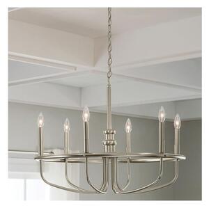Kichler KL-CAPITOL-HILL6-BN – Lustru suspendat pe lanț CAPITOL HILL, 6xE14/40W/230V, crom