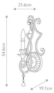 Quoizel QZ-MARQUETTE1 - Aplica de perete MARQUETTE, 1xE14/60W/230V, bronz