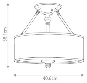 Hinkley HK-SUSSEX-SF - lustră aplicată SUSSEX 3xE27/60W/230V, crom mat