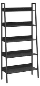 Biblioteca Vasagle Negru 80x30x170 cm