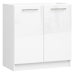 Dulap inferior de bucătărie Ozara 80 (alb + alb lucios). Promo -14%. 1071133