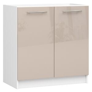 Dulap inferior de bucătărie Ozara 80 (alb + cappuccino lucios). Promo -22%. 1071134