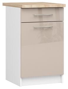 Dulap inferior de bucătărie Ozara S50 SZ4 (alb + cappuccino lucios). Promo -12%. 1071143