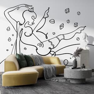 Fototapet Desenul unei femei care dansează, Fototapet moderne, Fototapet populare, t00055 - Tapeko.ro