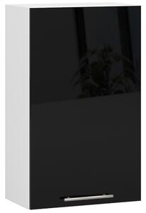 Dulap superior de bucătărie Ozara W50 H720 (alb + negru lucios). Promo -19%. 1071192