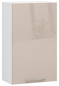 Dulap superior de bucătărie Ozara W50 H720 (alb + cappuccino lucios). Promo -11%. 1071191