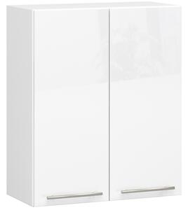 Dulap superior de bucătărie Ozara W60 H720 (alb + alb lucios). Promo -17%. 1071196